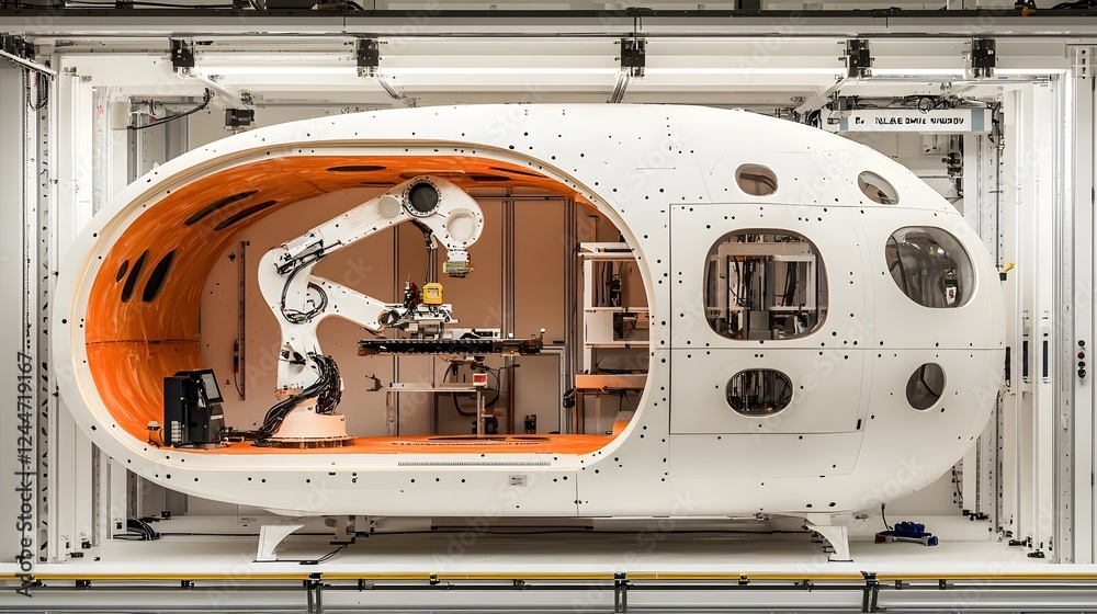 Aufkleber autonomous construction robot 3d printing a complete modern house in a single day showcasing the fut