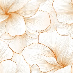 Elegant seamless floral pattern. Wavy vector abstract background. Stylish modern monochrome linear texture.