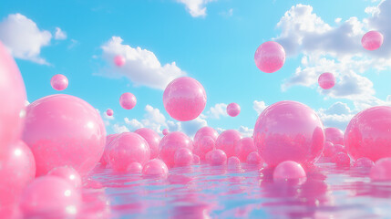 Abstract fantasy landscape purple Cumulus clouds aesthetic background