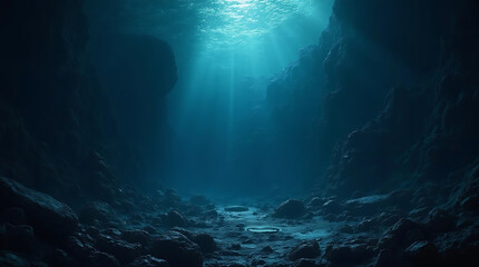 underwater scene with underwater bubbles