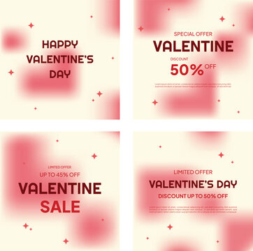 abstract valentine template set