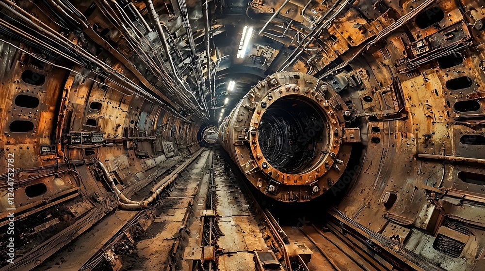 Aufkleber Secretive Underground City Designed for Scientists and Engineers Working on Cutting Edge Research and Experimental Projects