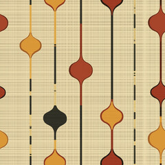 Retro seamless pattern - colorful nostalgic background design
