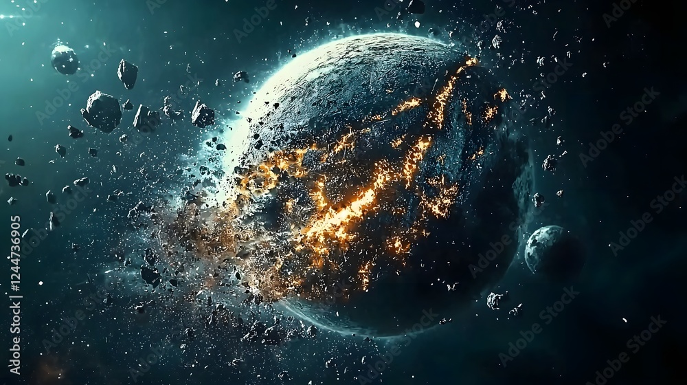 Poster a hidden celestial sphere suddenly becoming visible as a cloaking field deactivates revealing a dram