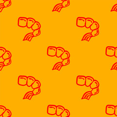 fried shrimp pattern. tempura fried shrimp seamless pattern. crispy shrimp tempura pattern background. Shrimp Pattern Background.
