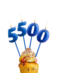 Candle number 5500 - Number of followers or likes