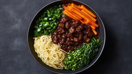 Korean Jajangmyeon: Savory Black Bean Noodles with Rich Sauce