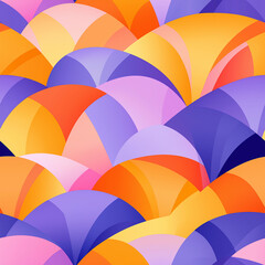 Retro seamless pattern - colorful nostalgic background design