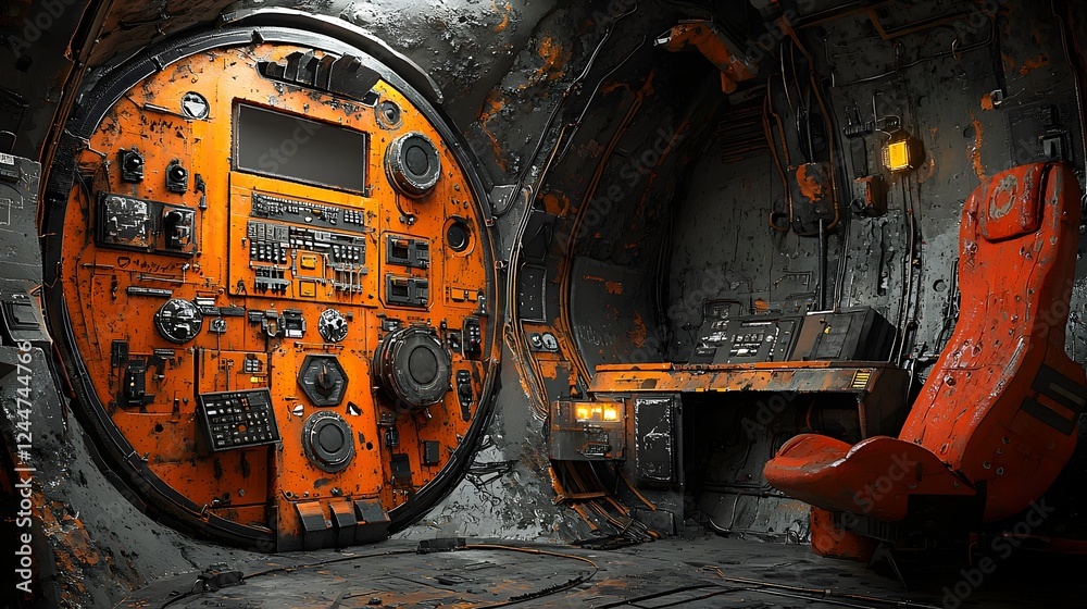 Poster mysterious alien control panel discovered inside a long forgotten lunar cave its advanced technology