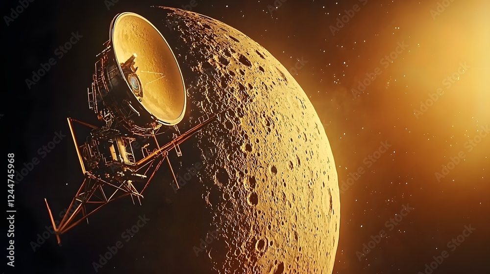 Aufkleber mysterious lunar signal unraveling the ancient secrets of the moon a cinematic digital art rendering