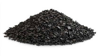 A PNG image of anthracite rock, represented by black coal chunks against a white background