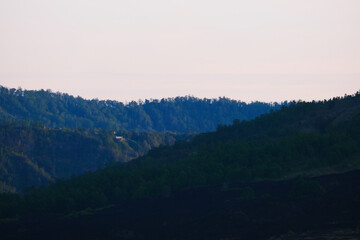 View of Kintamani Bali in the morning