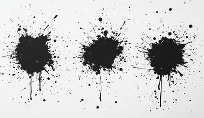 Background of charcoal powder explosion. Abstract splattered black powder, black explosive smoke. Motion frozen in black powder explosion. Coal dust cloud in black explosion, charcoal