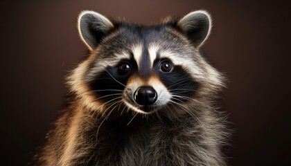 Mischievous Raccoon Encountering Twilight in a Whimsical Forest, Flaunting Playful Expression and Vibrant Fur Amidst the Glistening Moss and Shimmering Leaves.