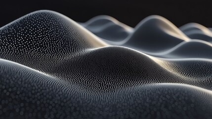 Naklejka premium Abstract data hills, dark background, tech design