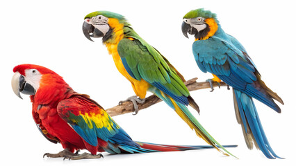 Fototapeta premium Set of parrots 