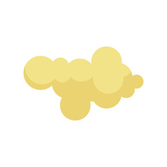 Yellow Fluffy Cloud Illustration