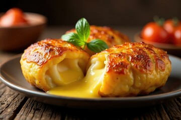 Rich and creamy papas rellenas filled with cheese, comfort, richness