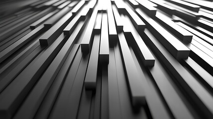 Obraz premium Abstract metallic bars, perspective, background, texture, design