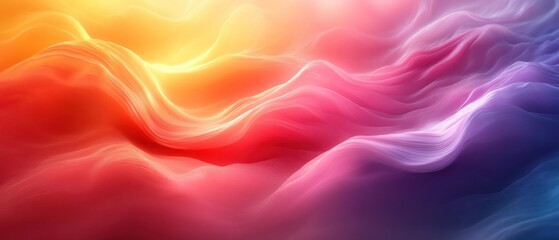 Obraz premium Abstract colorful waves flowing in vibrant hues, creating motion