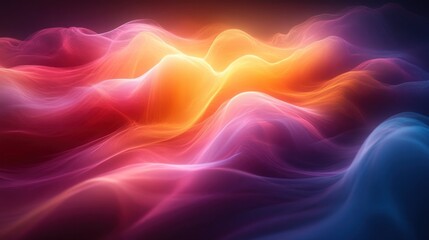 Obraz premium Colorful abstract waves of light creating a vibrant atmosphere