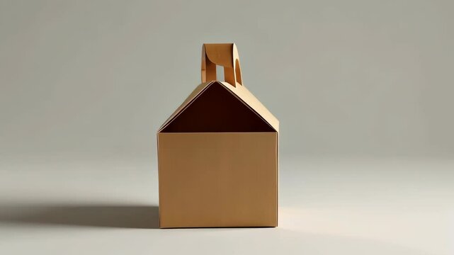 Cardboard house box unfolding: creative packaging design transformation