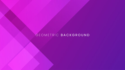 Abstract geometric purple background with dynamic shapes and overlapping rectangle. Vector background