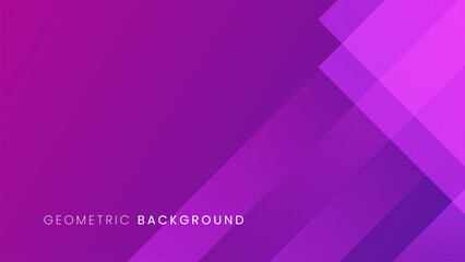 Abstract geometric purple background with dynamic shapes and overlapping rectangle. Vector background