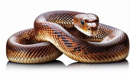 Obraz premium Vivid, Striking Snake on Transparent Background A mesmerizing closeup of a snake isolated against a transparent backdrop, showcasing the intricate patterns and scales of this captivating