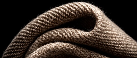 Fototapeta premium Close-up of a textured fabric, showcasing its intricate weave and soft appearance.