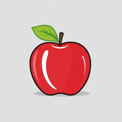 Fototapeta premium red apple vector illustration