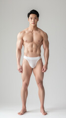 Fototapeta premium Hot Male Model in Sexy White Underwear