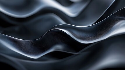 Fototapeta premium Elegant black wave background, featuring smooth flowing lines perfect for sophisticated and stylish graphic designs.