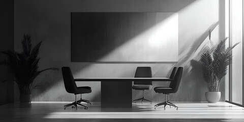 Fototapeta premium Business Client Presentation in Modern Minimalist Office Meeting