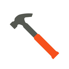 claw hammer flat icon illustration color 