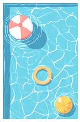 Summer Pool Fun With Floaties And Ball