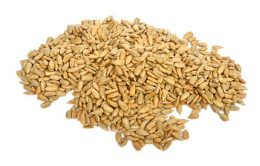 Fresh sunflower seeds isolated on a white background
