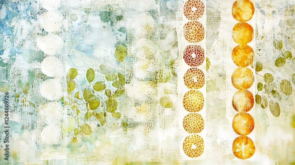 Poster abstract genetic maps with vibrant patterns and enriched textures
