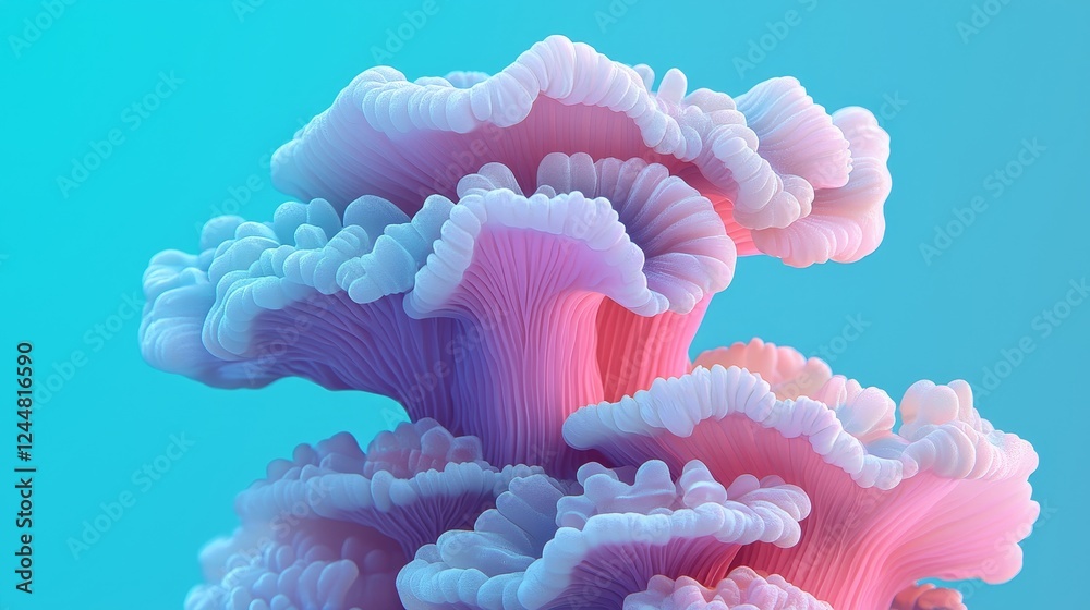 Poster complex visualizations of biopharmaceutical structures with colorful patterns