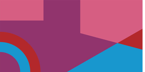 Cheerful colored geometric background with an arrangement of simple geometric shapes