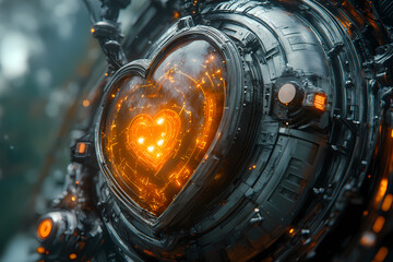 Fototapeta premium Perfect for conveying love and connection with its intricate geometric patterns and vibrant red color palette. Ideal for creative projects and Valentine's Day concepts