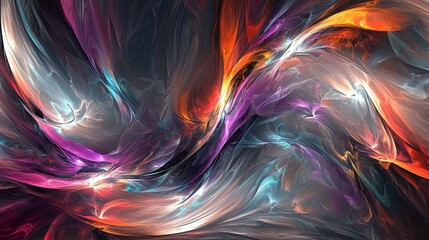 Abstract Fusion of Cellular Structures with Vibrant Color Flow Design