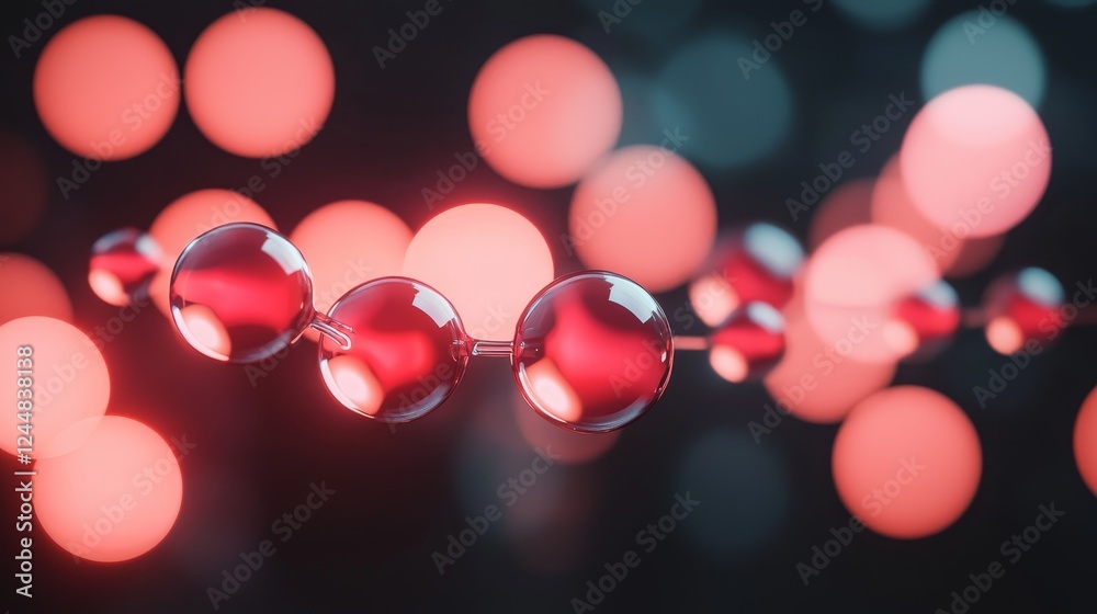 Poster stochastic patterns and cellular activity in abstract molecular visualization