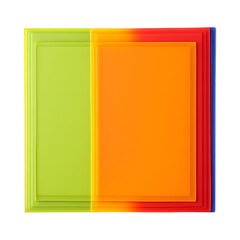 Colorful Plastic Cutting Boards Set Isolated on Transparent Background