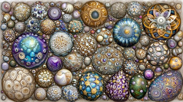 Detailed Visual Explorations of Diverse Aquatic Microbiomes in Textures