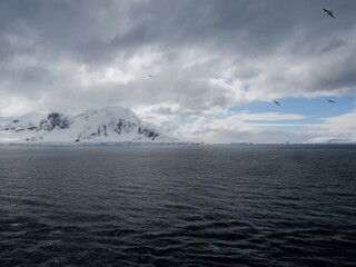 Cruising in the passage Anvers Island and Antarctic Peninsula