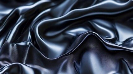 Obraz premium Dark silk fabric folds, texture background