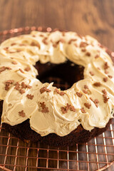 Baking Gingerbread Bundt Cake with Caramel Frosting Ingredients