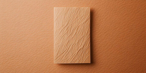 Fototapeta premium Textured Rectangular Piece on a Matching Background Creates Visually Appealing Contrast and Depth
