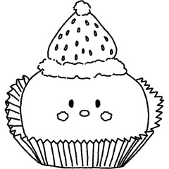 Cute Christmas food bakery hand drawn illustration 